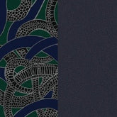 Snake/Navy Blue 25mm Bracelet Leather